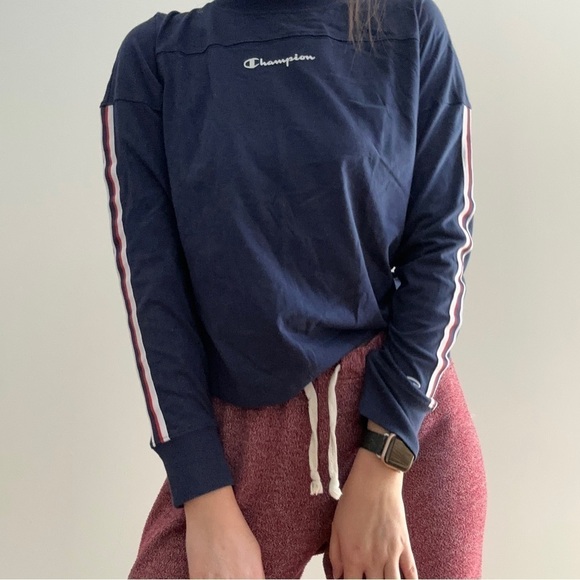 NWT CHAMPION ATHLETIC NAVY CAMPUS LONG SLEEVE T- XS - Picture 6 of 14